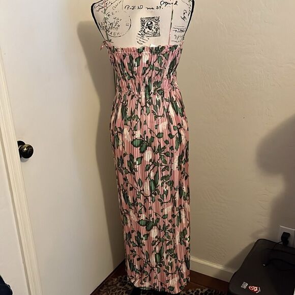 Zara Printed Pleated Multi Print Floral Contemporary Feminine Cottage Core Dress - Picture 5 of 16